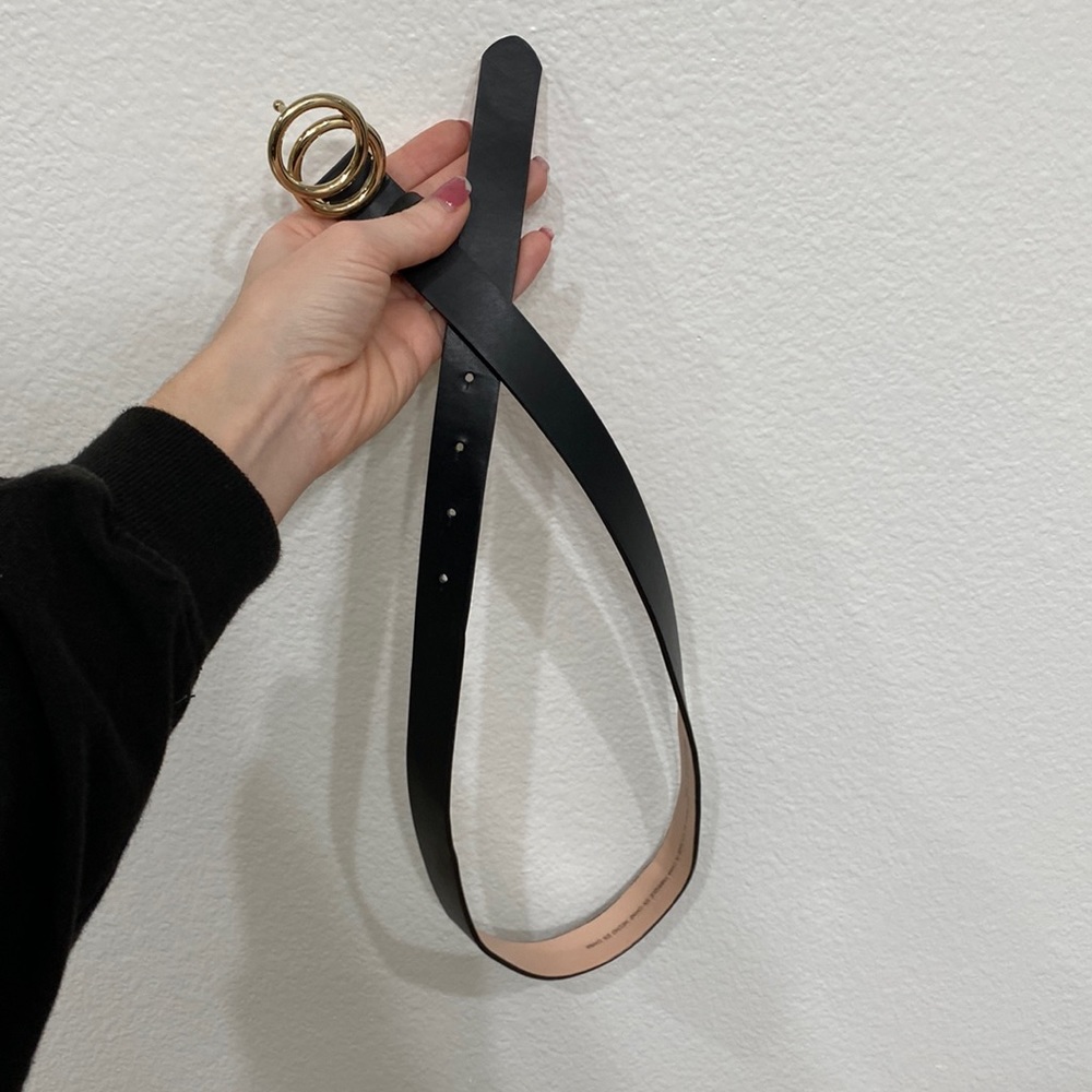 Faux leather belt